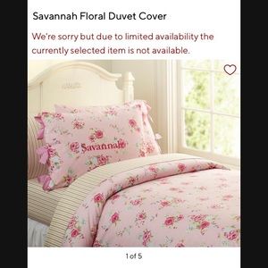 Pottery barn teen Savannah duvet and shams full queen